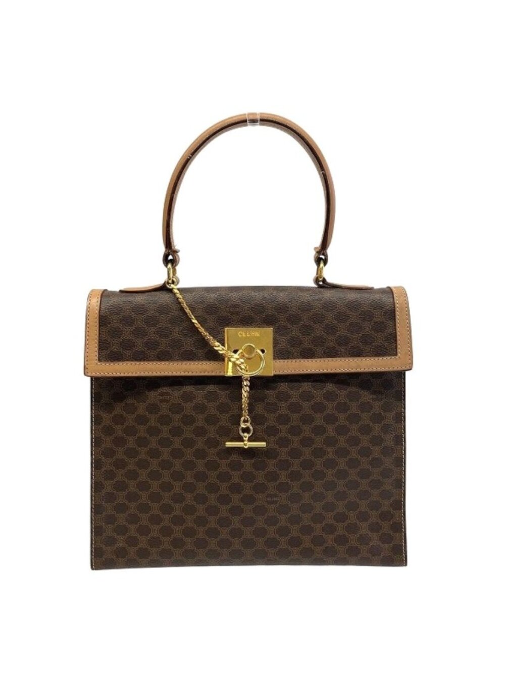 Celine Macadam Handbag Brown